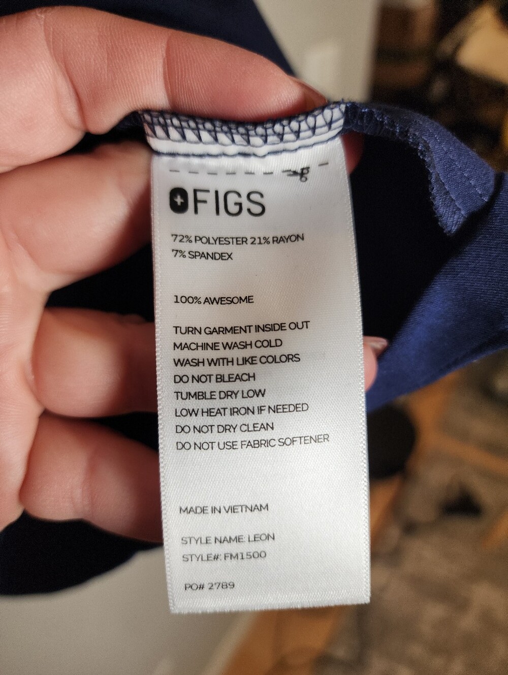 NWT Figs Leon Two-Pocket Scrub Top LOT OF 2 Men's Size Medium Navy Blue - Picture 7 of 14